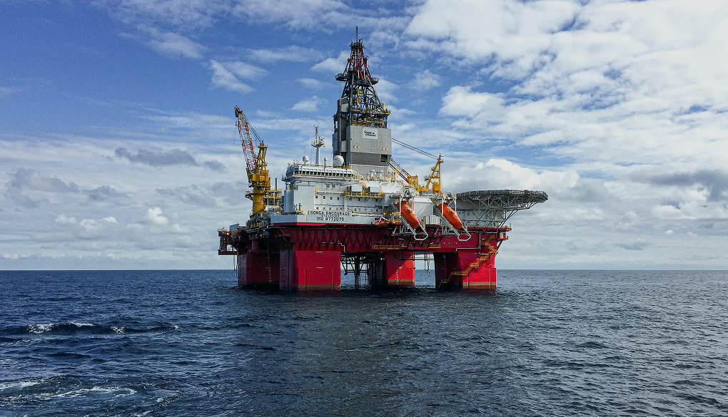 Offshore gas platform at sea